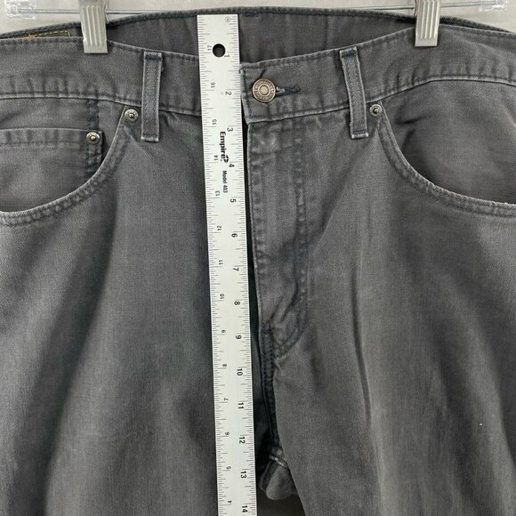 Levi's 505 Jeans Men's Sz 36x32 Gray Regular Fit Straight Leg Mid-Rise Denim - Picture 4 of 10